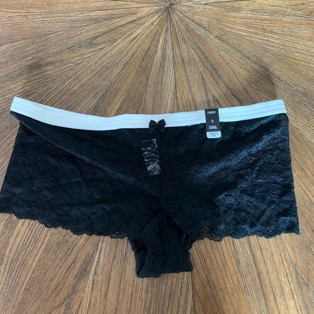Black lace underwear